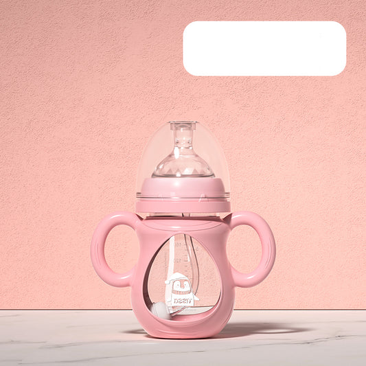 Baby bottle with handle